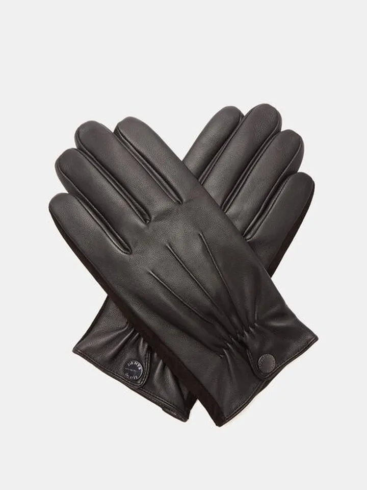 Esher Wool-lined Leather Touchscreen Gloves