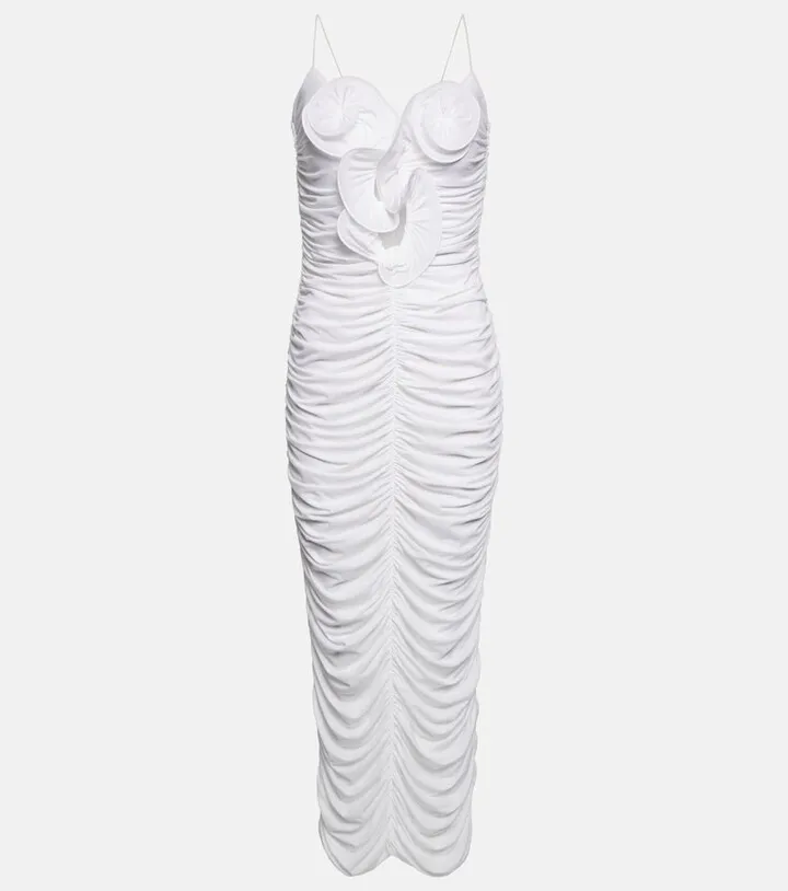 Ruched midi dress