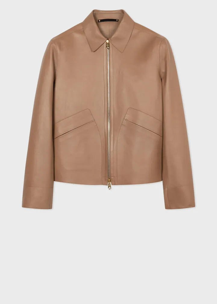 Tan Chrome-Free Leather Jacket