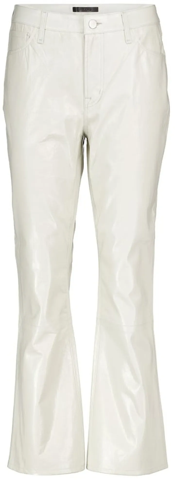 Franky high-rise leather bootcut jeans