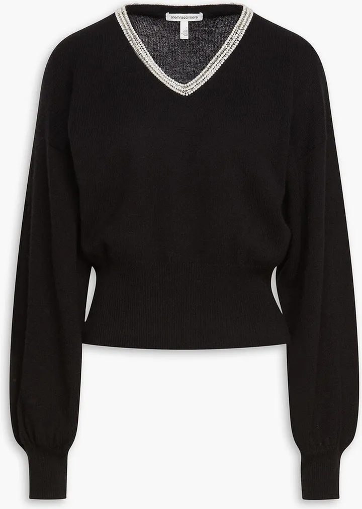 Embellished cashmere sweater