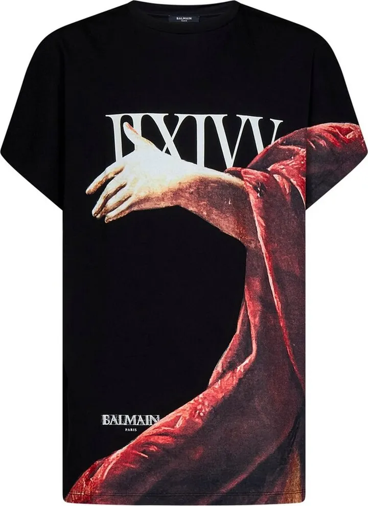 Balmain Graphic-Printed Crewneck T-Shirt