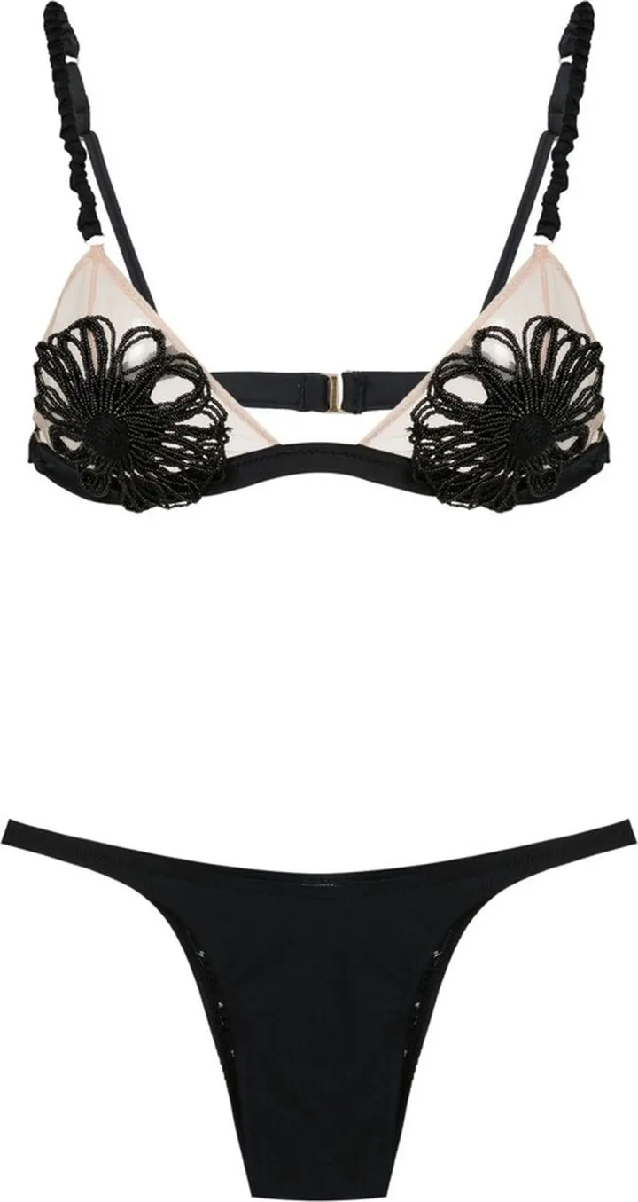 Floral-Appliqué Bikini