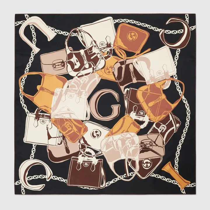 Gucci bag print twill carré