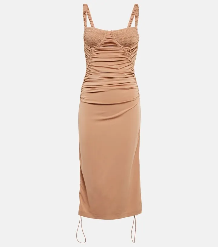 Ruched midi dress