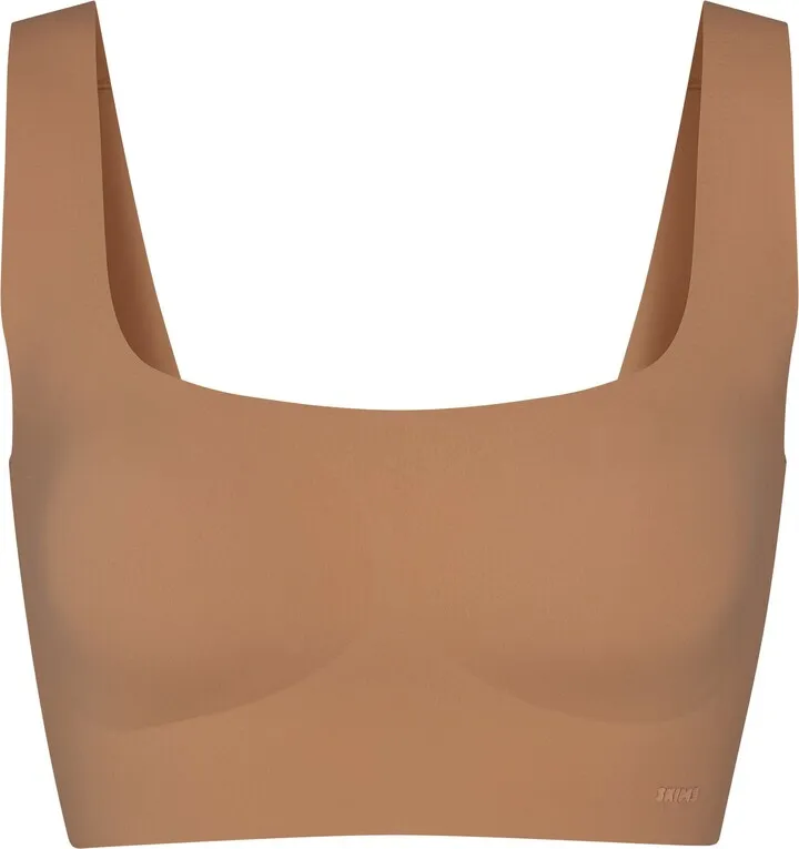 Naked Scoop Longline Bra | Ochre