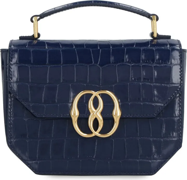 Bally Logo-Plaque Foldover-Top Shoulder Bag