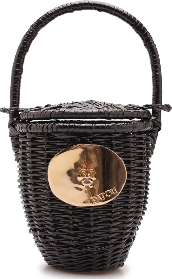 Patou Handmade Woven Straw Basket Bag