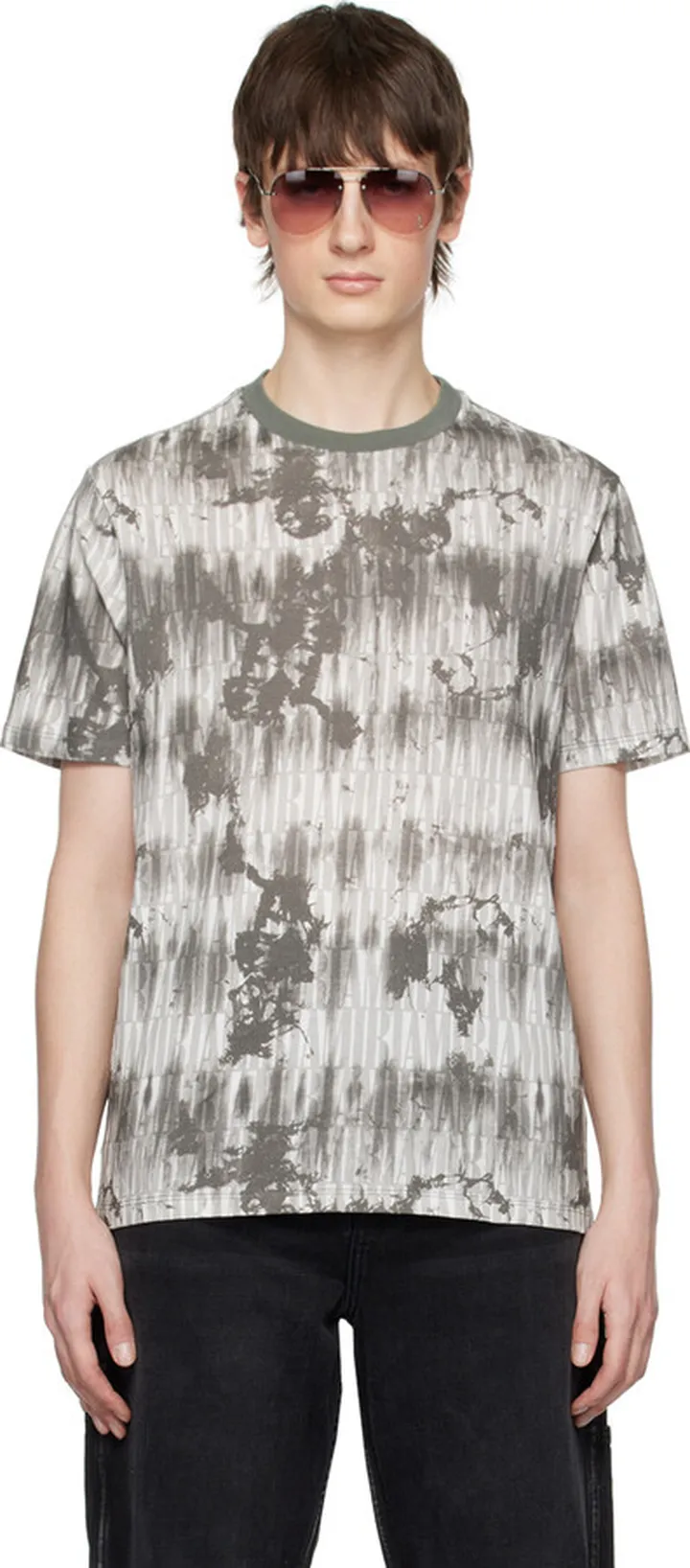 AMIRI Gray Tie Dye T-Shirt