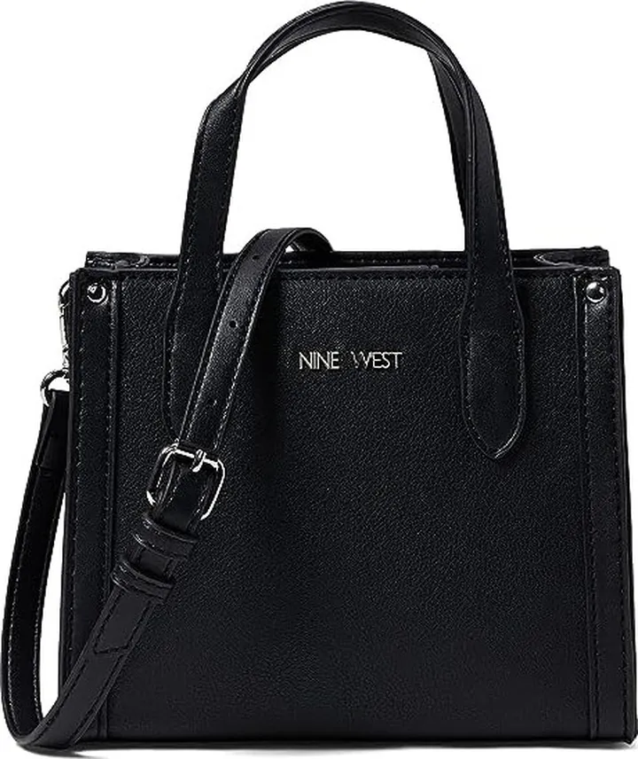 Nine West Candance Mini Tote Crossbody (Black 1) Handbags