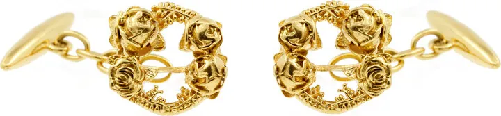 Lee Renee - Rose Halo Cufflinks - Gold