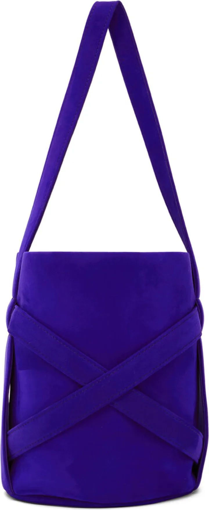 The Row Blue Mini Leo Bucket Bag