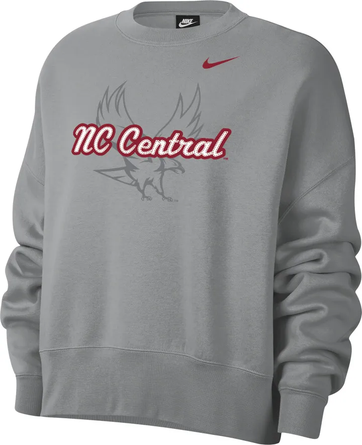 Nike Women's College (North Carolina Central) Crew-Neck Sweatshirt in Grey