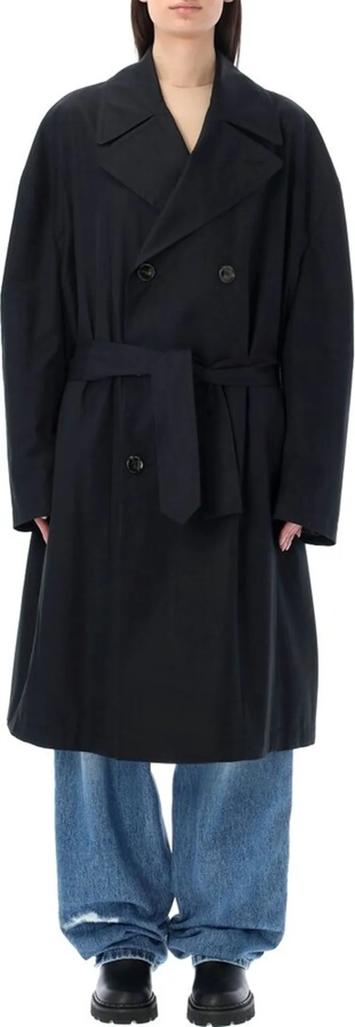 MM6 Maison Margiela Double-Breasted Oversize Trench Coat