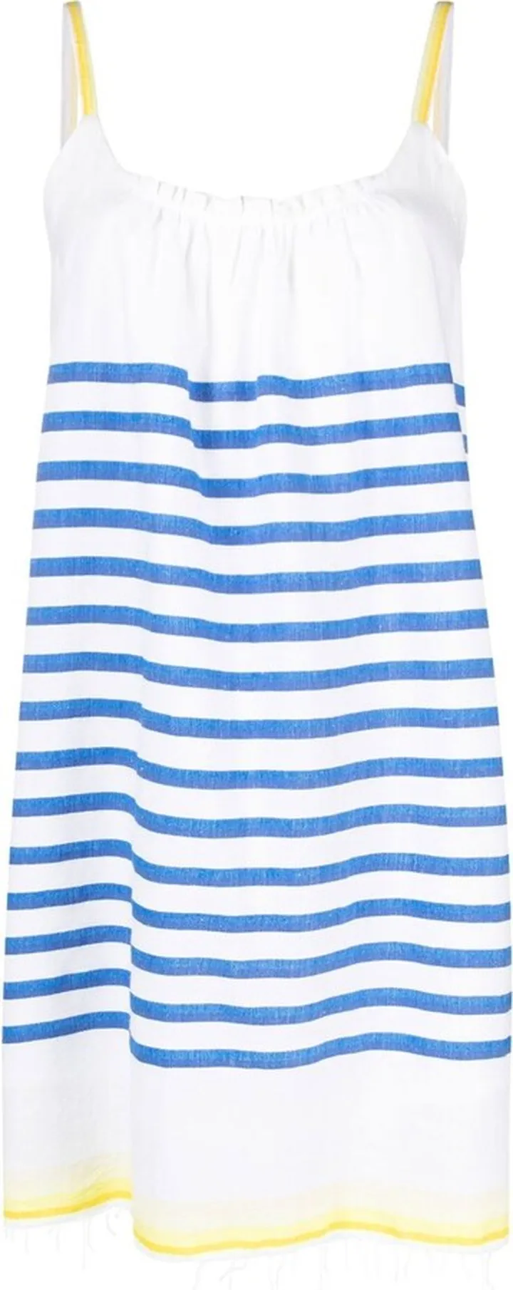 White Hirut Striped Mini Dress