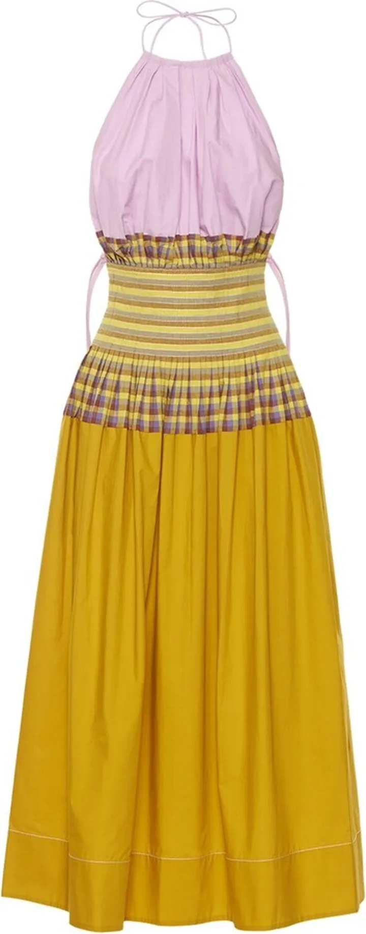 Veronica draped poplin midi dress