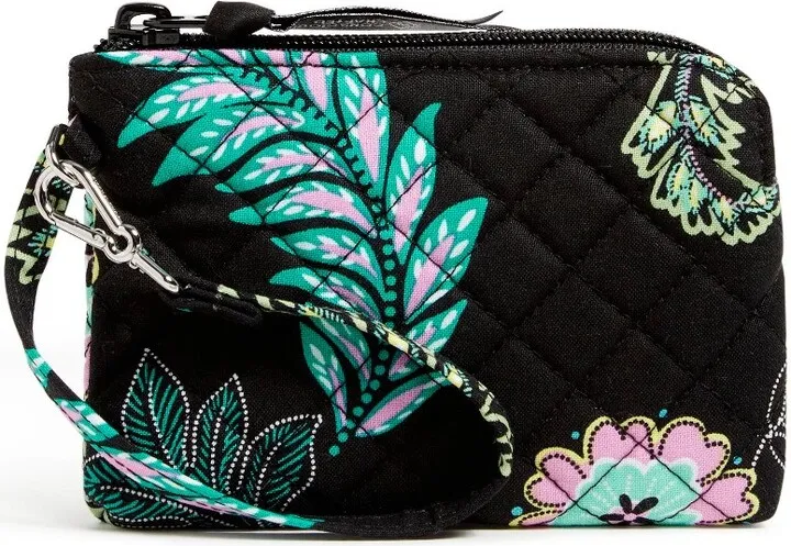 Vera Bradley Women's Recycled Cotton Clip & Zip Mini Pouch Island Garden