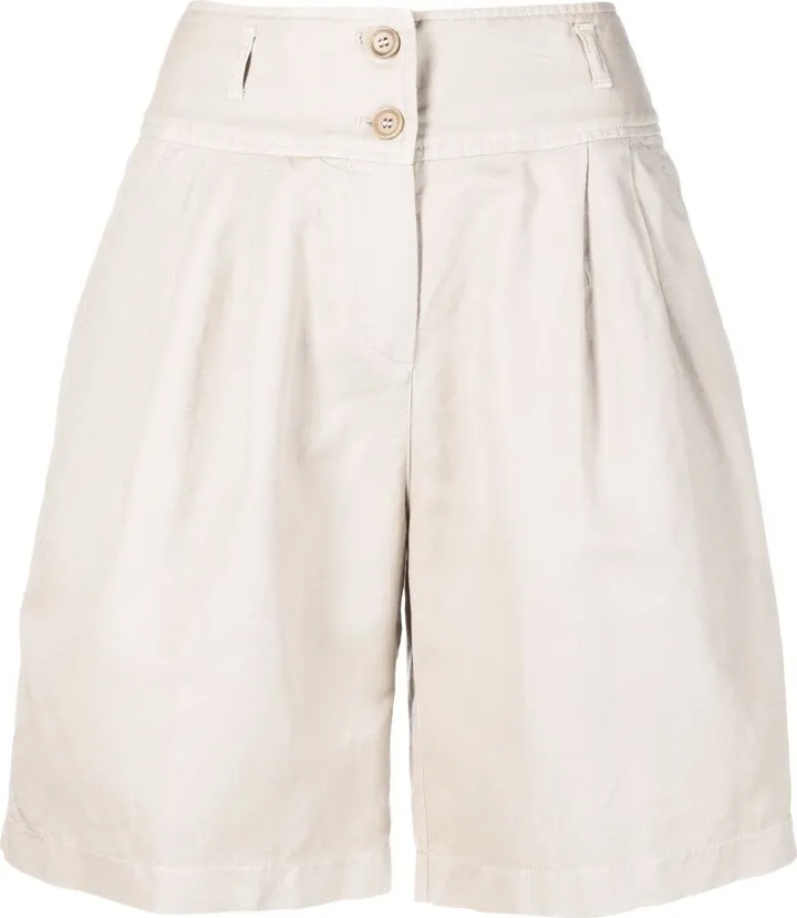 pleat-detail Bermuda shorts