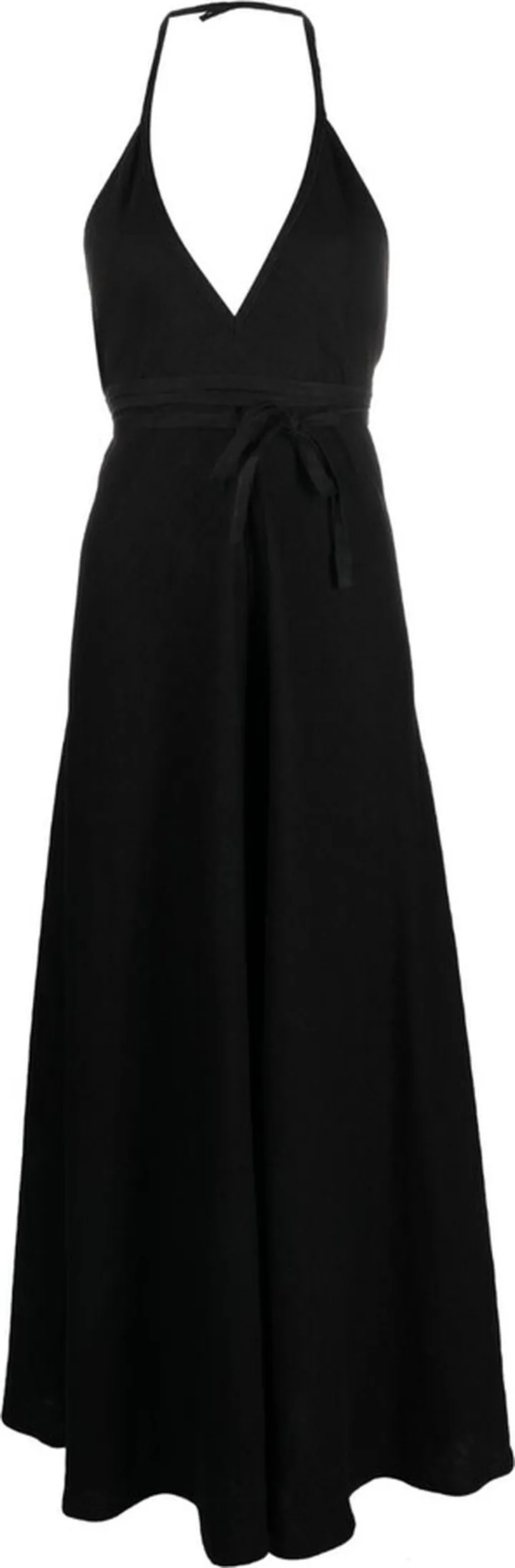 Open-Back Linen Maxi Dress