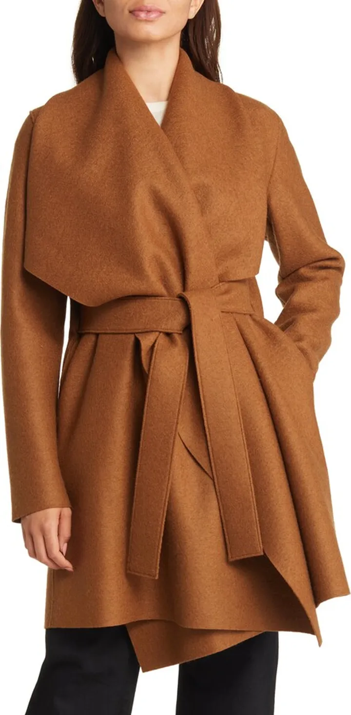 Draped Wool Coat