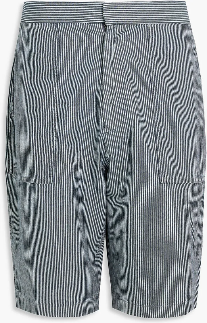 Paolo pinstriped denim shorts