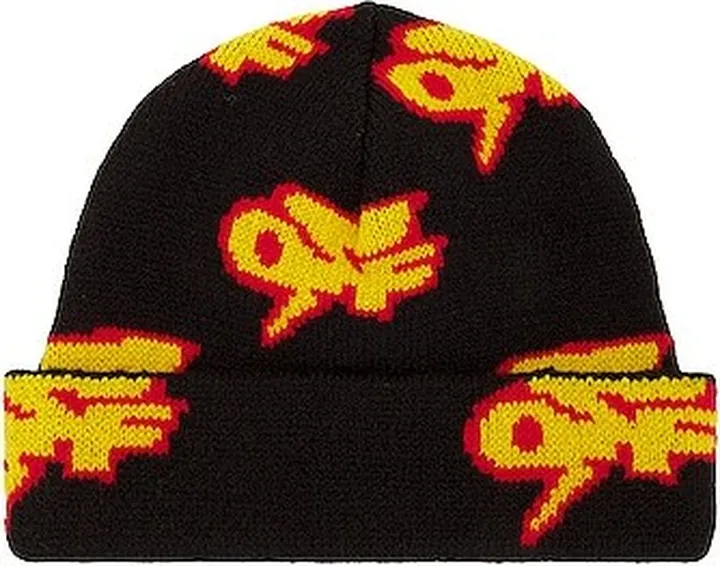 OFF-WHITE Thunder Beanie in Black