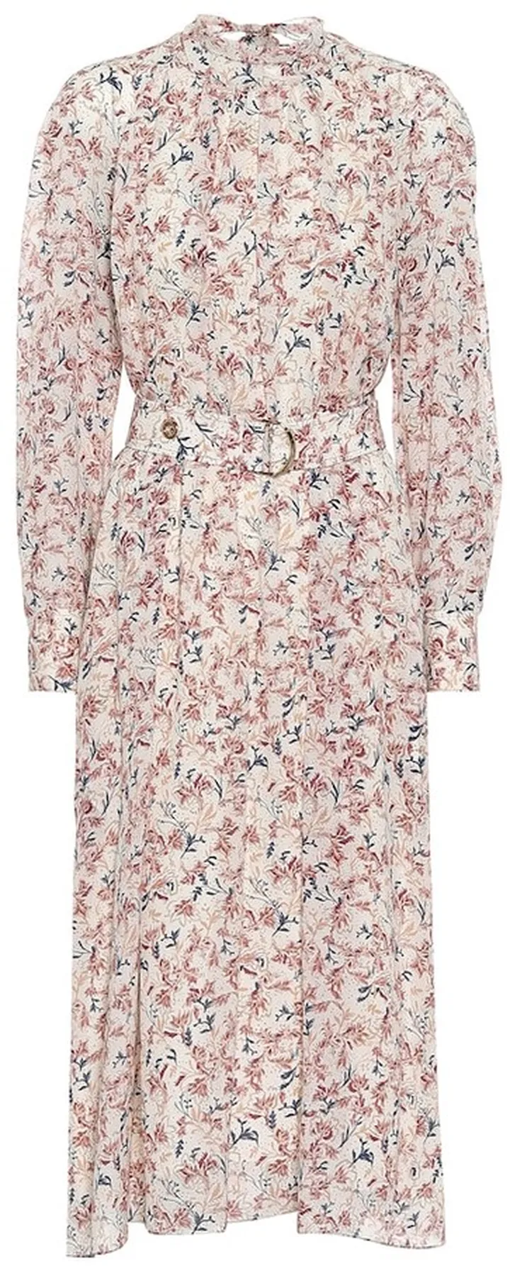 Floral silk georgette midi dress