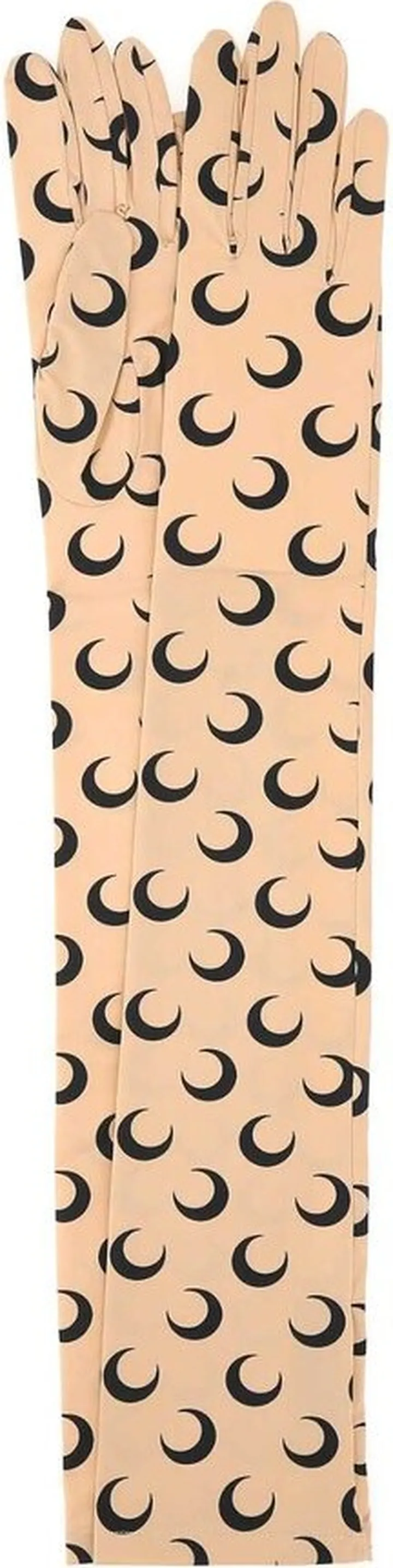 Marine Serre Crescent Moon-Printed Stretched Long Gloves