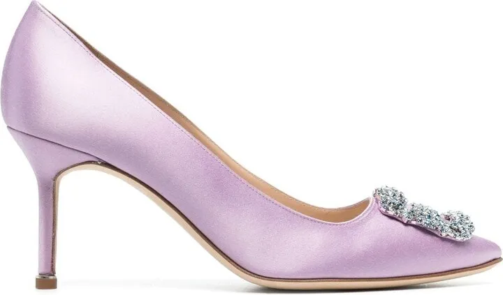 Hangisi 70mm satin pumps