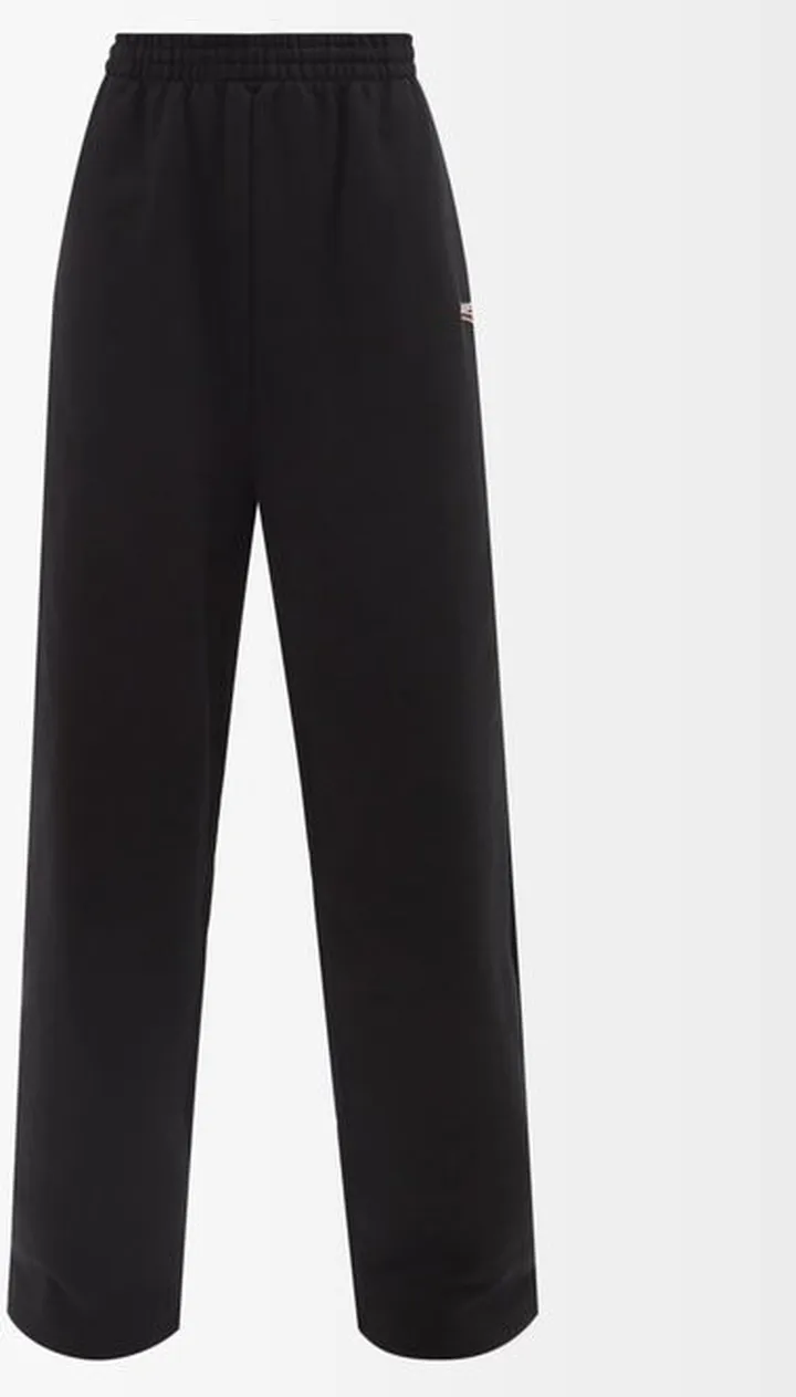 Logo-embroidered Cotton-jersey Track Pants