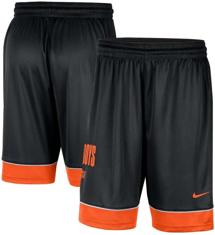 Men's Big and Tall Black Oklahoma State Cowboys Fast Break Performance Shorts