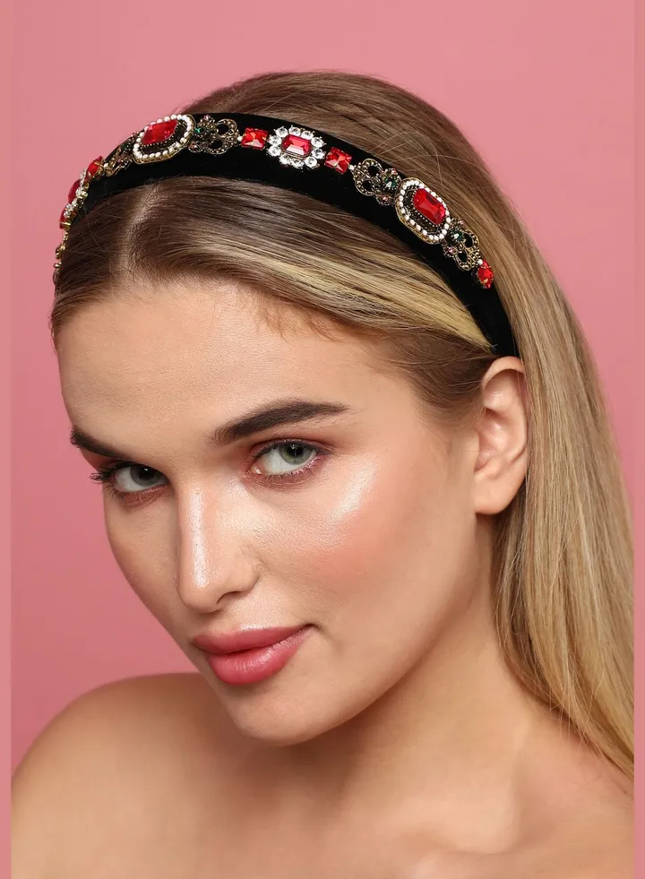 Trendy Designer Stone Western Wear Hair Band For Women