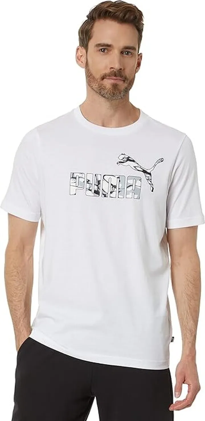 PUMA Summer Splash Graphic Tee (Puma White) Men's Clothing