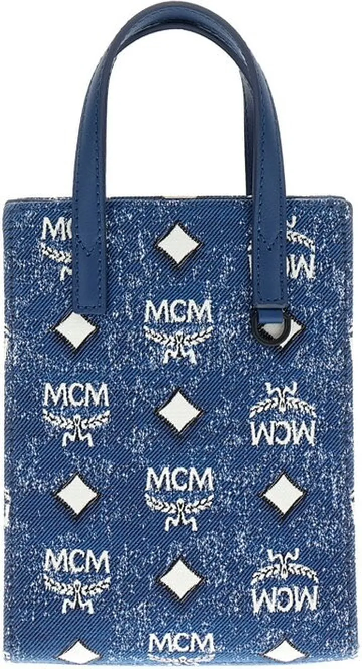 MCM Aren Denim Mini Tote Bag