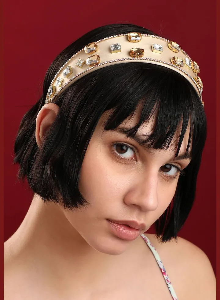 Trendy Designer Stone Western Wear Hair Band For Women