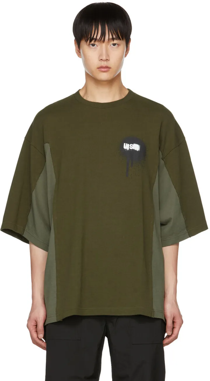 Undercoverism Khaki Paneled T-Shirt