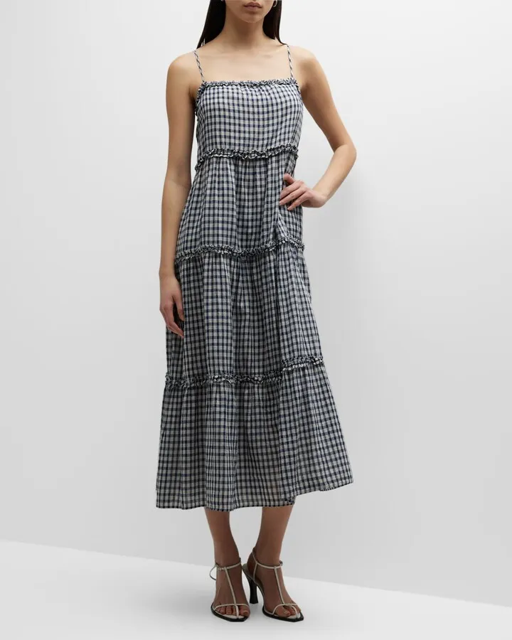 Zuri Gingham Maxi Dress