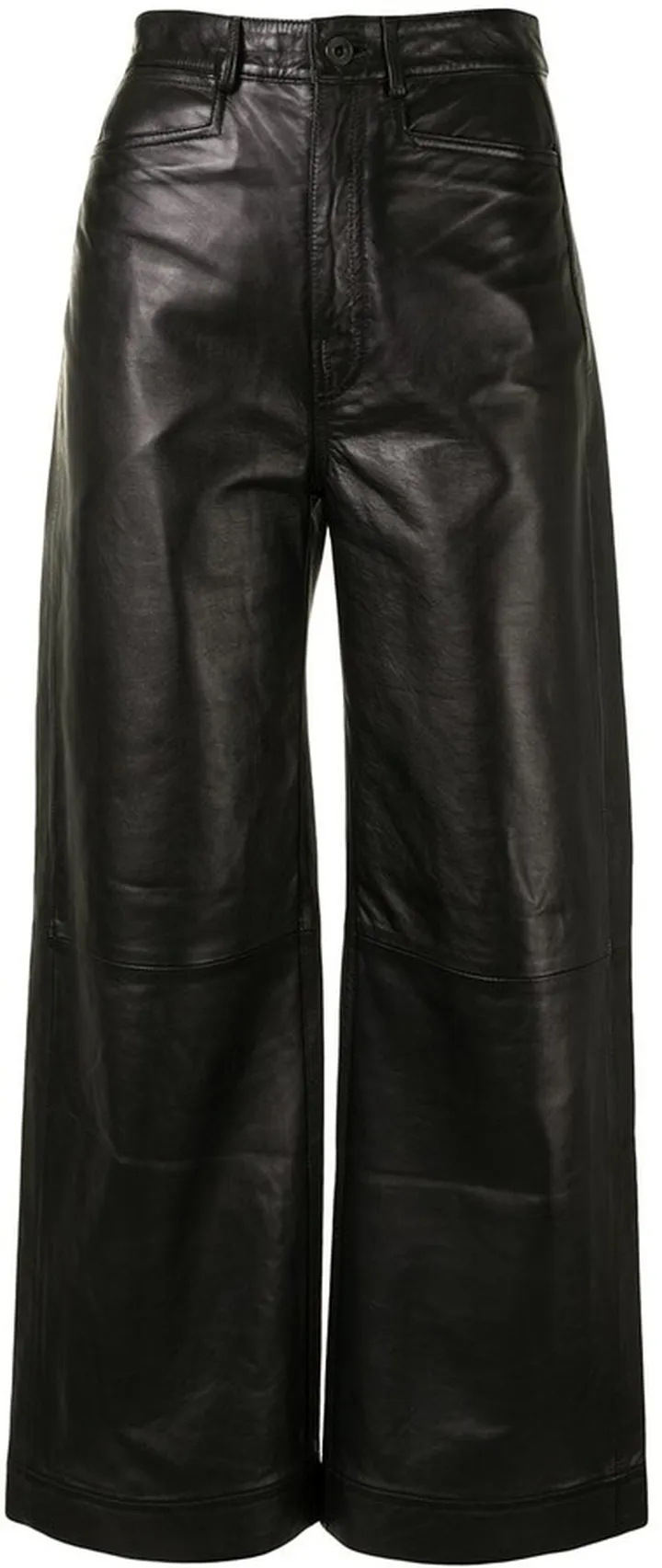 High-Waist Leather Culottes