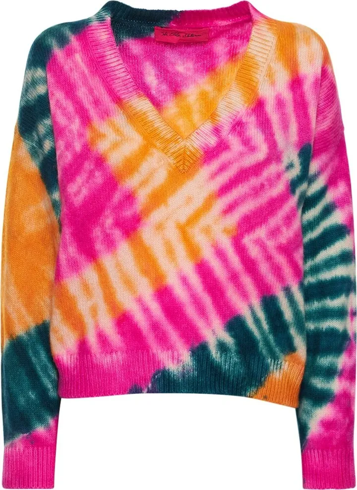 Zig V neck cashmere sweater