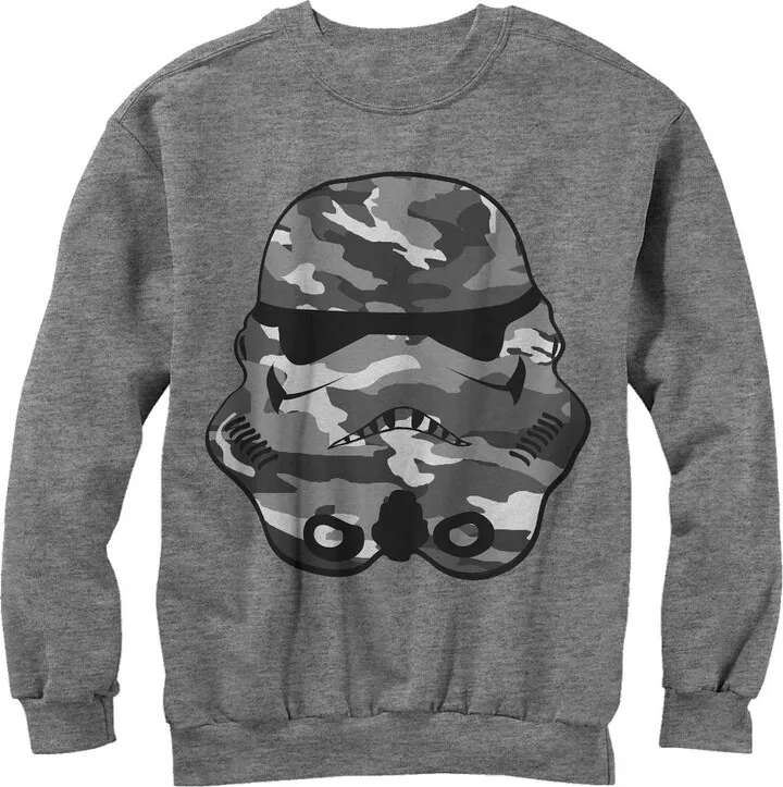 Men's Star Wars Stormtrooper Camo Sweatshirt - Athletic Heather - 3X Large