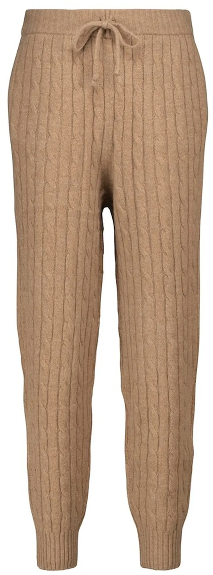 Cable-knit wool and cashmere sweatpants