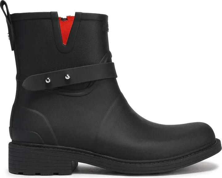 Moto rubber rain boots