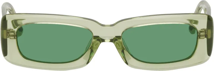 The Attico Green Linda Farrow Edition Mini Marfa Sunglasses