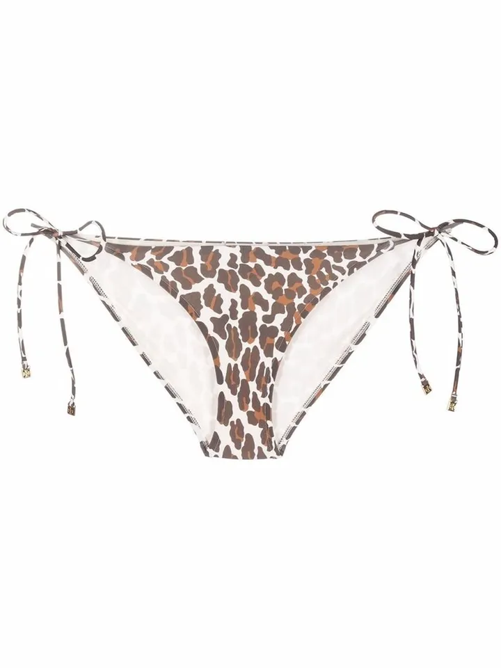 Leopard-Print Bikini Bottoms