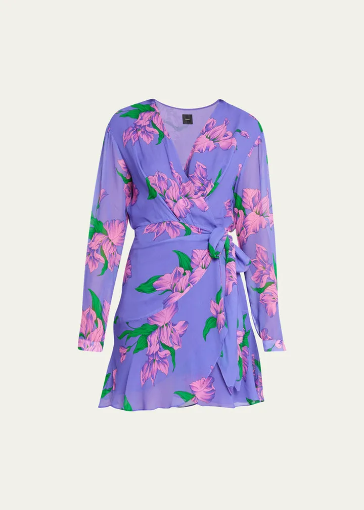 Floral Georgette MIni Wrap Dress