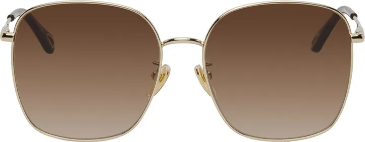 Chloé Gold Square Sunglasses