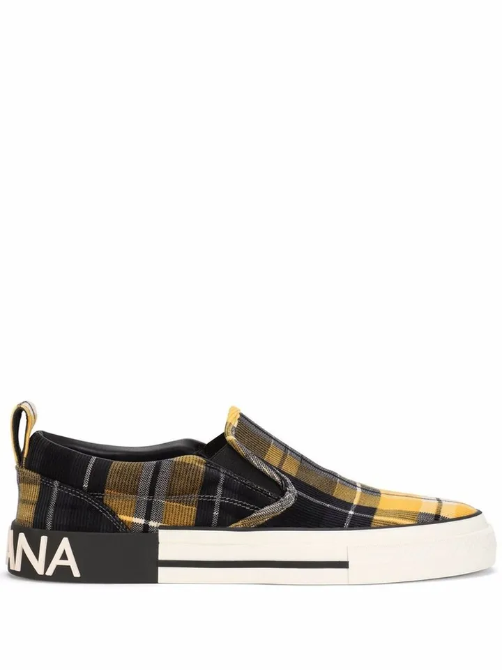 Portofino Light tartan-check sneakers