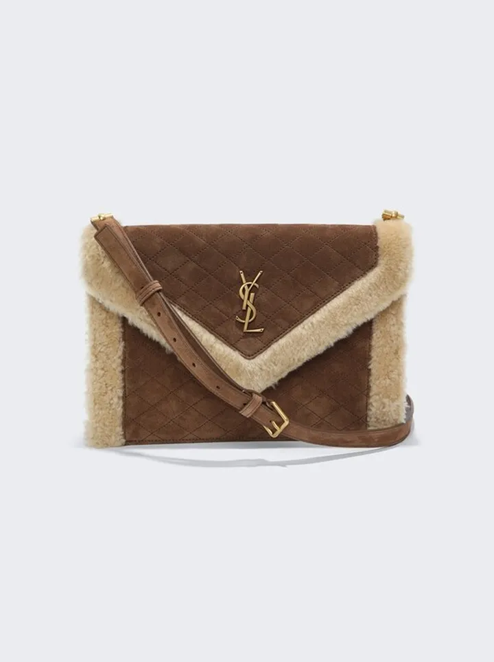 Gaby Satchel Cigar And Beige