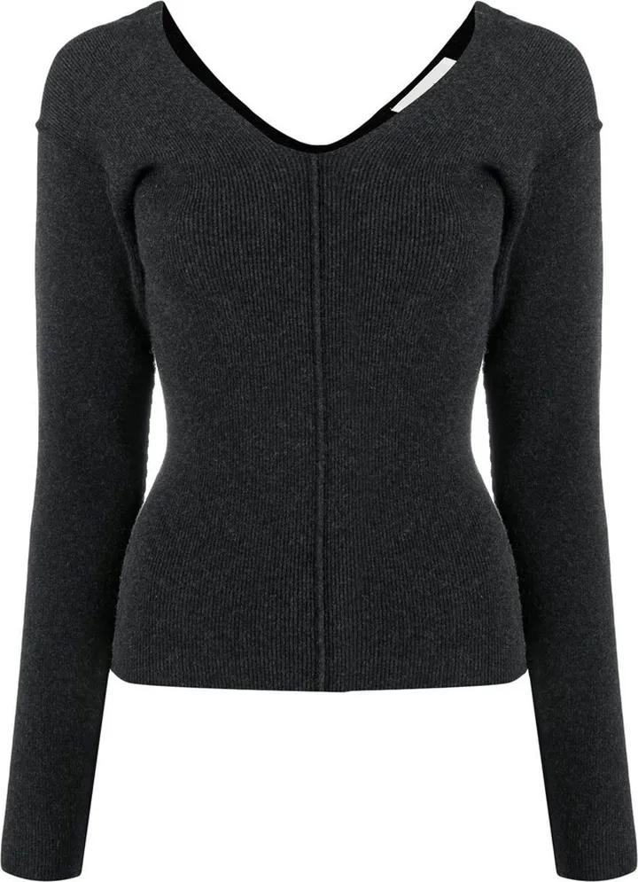 Fine-Ribbed Long-Sleeve Top