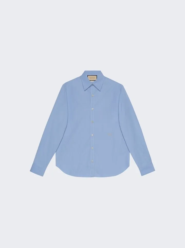 Cotton Shirt with Gucci Boutique Logo